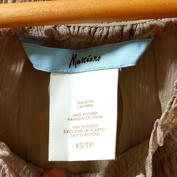 Marciano 100% Silk Semi-Sheer Top - Picture 3 of 5